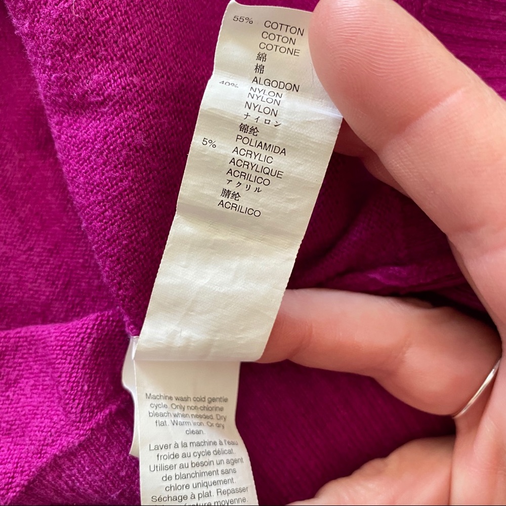 Gap Fuchsia Button Front Cardigan Sz S - Wow - image 7